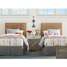 This antique style french bed encapsulates a sophisticated feel using high quality, dreamy and stylish materials to create a harmonious look that exudes a timeless parisian. Willa Coastal Beach Brown Woven Wicker Headboard Twin Twin Kathy Kuo Home