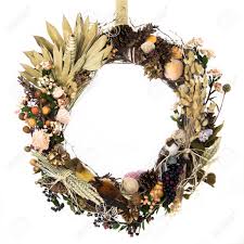 See more ideas about twig wreath, natural wreath, dried wreath. A Natural Twig Wreath Is Decorated With Grasses Grains Fronds Stock Photo Picture And Royalty Free Image Image 16270225