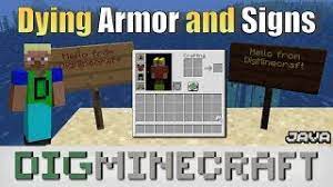 To make a dyed leather cap, place 1 leather cap and 1 dye of your choice in the 3×3 crafting grid. How To Dye Armor And Signs In Minecraft Java Edition Youtube