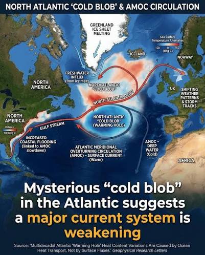There's a mysterious cold spot in the Atlantic Ocean, and scientists think  it's a signal that a critical system of ocean currents is weakening. Read  more: https://www.fox5vegas.com/2026/06/15/scientists-say-mysterious-cold -spot-atlantic-could-signal ...
