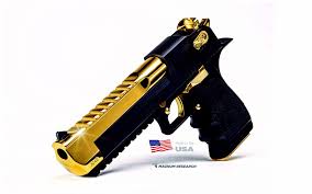 Custom desert eagle grips by wicked grips. Desert Eagle Pistol Deagle Black Gold Gunsweek Com