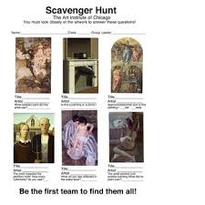 Art Museum Scavenger Hunt Art Institute Of Chicago Hunting Art Art Institute Of Chicago Art Museum