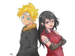 Boruto And Sarada By Despairbunny On Deviantart Boruto And Sarada Boruto Naruto Pictures