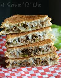 Ground Beef Philly Cheesesteak Grilled Cheese 4 Sons R Us Philly Cheese Steak Recipe Sandwiches Cheesesteak Recipe