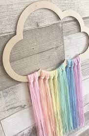 Pastel Rainbow Cloud Nursery Decoration Pastel Nursery Decor Cloud Theme Nursery Girls Bedroom Decor Cloud Decor Nursery Wall Decor Room Diy Cloud Decoration Easy Diy Wall Hanging