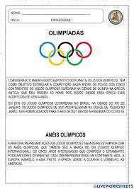 Em entrevista ao canal cnn brasil, o prefeito afirmou que foi criado um grupo na prefeitura para discutir a possibilidade de realizar a festa de réveillon e. Olimpiadas 2021 Interactive Worksheet