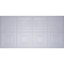 Dimensions White Faux Tin Surface Mount Ceiling Tiles Common 48 In X 24 In Actual 48 5 In X 24 5 In Tin Ceiling Ceiling Tiles Metal Tin Ceiling