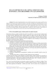 Locuitorii țărilor în curs de dezvoltare nu au acces la tehnologii moderne, care sunt pe larg disponibile oamenilor din țările dezvoltate. Pdf RelaÅ£ia Dintre PiaÅ£a De Capital Si Dezvoltarea Economica Testare Empirica In Cazul Romaniei Cristiana Tudor Academia Edu