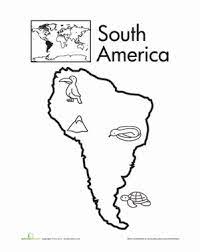 Your child will love these 25 printable coloring pages and color sheets that will give them plenty of quite time activities. Color The Continents South America Worksheet Education Com