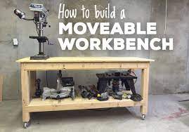 Moveable Workbench Rustic Farmhouse Table Diy Farmhouse Table Farmhouse Table Plans