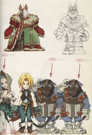 Final Fantasy IX — FFIX Artbook - Page 24 Character design of the...