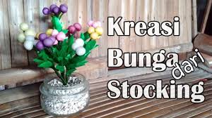 Cara Membuat Bunga Dari Stoking Kreasi Bunga Stocking Kapas Dakron Stoking Bunga Kapas