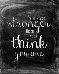 You Are Stronger Than You Think You Are Chalkboard Digital Printable Printable Wall Art Chalkboard Quotes Chalkboard Art Quotes Funny Wall Art Quotes Quotes