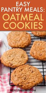 Easy Oatmeal Cookies Made With Pantry Staples In 2020 Easy Oatmeal Oatmeal Cookies Easy Oatmeal Cookies Recipes Easy