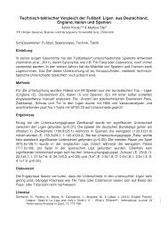 August 20, 2019 lawrence gibson. Pdf Technisch Taktischer Vergleich Der Fussball Ligen Aus Deutschland England Italien Und Spanien