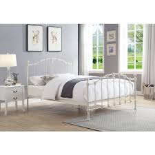 Among the easiest bed designs is the metal bed frame that sits on wheels or casters. Claremont Queen Size Cast And Wrought Iron Bed