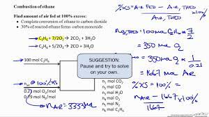 Percent Excess Air Combustion Youtube