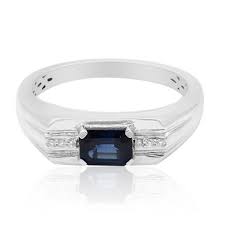 Bague Pour Homme En Or Et Saphir Bleu Cirari 5584tf Juwelo Bijouterie