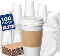 Amazon.com: Fit Meal Prep 100 Pack 16 oz Disposable Coffee ...