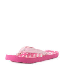 details about girls kids reef little ahi pink polka dot toe post flip flops sandals sz size