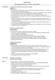 junior copywriter resume samples