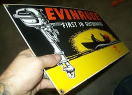 Try asking on the antique outboard page. Vintage Antique Porcelain Evinrude Outboard Motor Sign Advertisement 238432237
