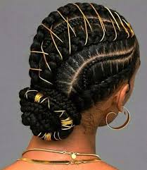 The braids are off to the side in a updo style and the cornrow is small for a more softer … Cornrows Braids 45 Killer Braided Hairstyles For Black Women Curly Craze