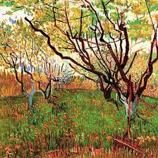 Vincent Van Gogh Orchard In Blossom This Autumn Warm Color Print Is Great For A Room With Warm Color Decorations Vincent Van Gogh Paintings Van Gogh Art Gogh