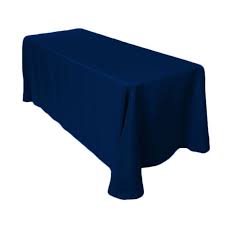 90 X 132 In Rectangular Polyester Tablecloth Navy Blue Navy Tablecloth Rectangle Tablecloth Blue Tablecloth