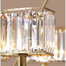 Adjustable Chain Chandeliers Contemporary Crystal Long Modern Dining Room Solid Brass 5 6 8 Lighting