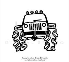 Jeep Off Road Big 4x4 Truck Hand Draw Svg Dxf Png Eps Ai Files Etsy How To Draw Hands 4x4 Trucks Jeep