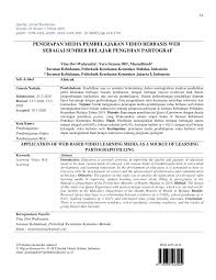 Jurnal ilmiah research sains vol. Pdf Penerapan Media Pembelajaran Video Berbasis Web Sebagai Sumber Belajar Pengisian Partograf