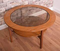 4.4 out of 5 stars. Retro Astro Teak Glass Round Coffee Table By Schreiber Furniture Vinterior