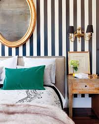 A fresh taupe and white alternates striping width to create a stylish look with a direct approach.the reflective touches offer a chic style. Crushing On Striped Walls Kathy Kuo Blog Kathy Kuo Home