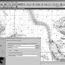 Overlay Of Spill Trajectory Model On Nautical Chart For The