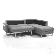 Divano letto angolare in ecopelle vintage carambola disponibile anche in tessuto e nei modelli lineare e con chaise longue contenitore. Divani Divano Letto Angolare Podio