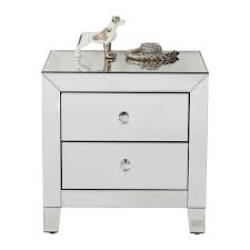 chevet elegant miroir luxury kare design table de chevet argente chevet miroir kare design