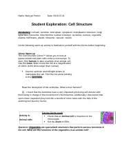 Floating around in the cytoplasm are small structures called organelles. 11 Package Created By The Golgi Apparatus 12 Small Structure That Synthesizes Course Hero