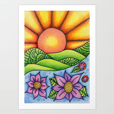 Image result for flower in the sun paintings