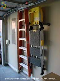 It is an easy way to store your ladder in. Pin By Oddie Ball On Garage Space Garage Storage Organization Garage Storage Solutions Garage Storage