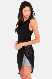 Black And Silver Sequin Dress May I Have This Glance Black And Silver Sequin Dress Black And Silver Dress Silver Sequin Dress Dresses