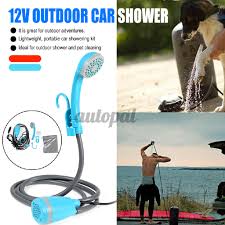 Outdoor shower kit for camping. 2020 New Portable Outdoor Car Shower Set Water Spray Pump Camping 12v Shopee Thailand