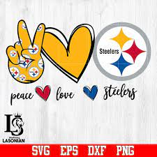 Download Peace Love Steelers Svg Eps Dxf Png File Lasoniansvg