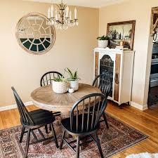 Boho Dining Room Round Table Black Chairs Vintage Chandelier Black Round Dining Table Round Dining Room Table Boho Dining Room