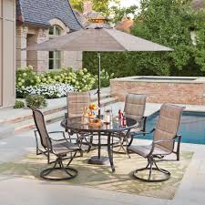 It will start to leave rust stains on your deck/patio and clothing in the. Hampton Bay Statesville Pewter 5 Piece Aluminum Outdoor Dining Set Fca70357ds St 2 The Home Depot Patio Furnishings Patio Outdoor Patio Furniture Sets