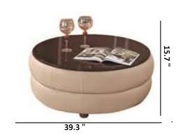 Check spelling or type a new query. Brown Round Leather Coffee Table My Aashis