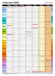 Was sagt das mietrecht dazu aus? Kalender 2020 Word Zum Ausdrucken 19 Vorlagen Kostenlos