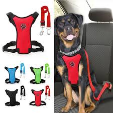 Safety Vehicle Car Harness With Adjustable Straps Dog Walking Harness With Car Automotive Seat Safety Belt For Dog Walking Harness Pet Harness Dog Vest Harness