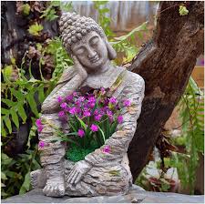 You can have as many as you like. Amazon Com Buddha Statue Flower Pot Garden Magnesium Oxide Buddha Statue Retro Courtyard Outdoor Large Sculpture Flower Pot Patio Lawn Garden