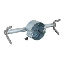 Raco Retro Brace With 4 In Round Ceiling Rated Pan 2 1 8 In Deep With 1 2 In Ko S 937 The Home Depot Ceiling Fan Octagon Ceiling